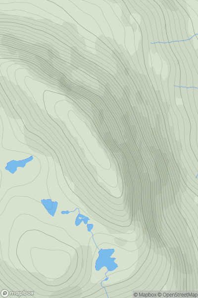 Thumbnail image for Beinn na h-Eaglaise [Applecross to Achnasheen] showing contour plot for surrounding peak